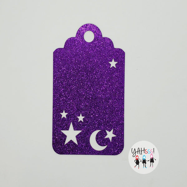 Glitter Gift Tags- Stars & Moons